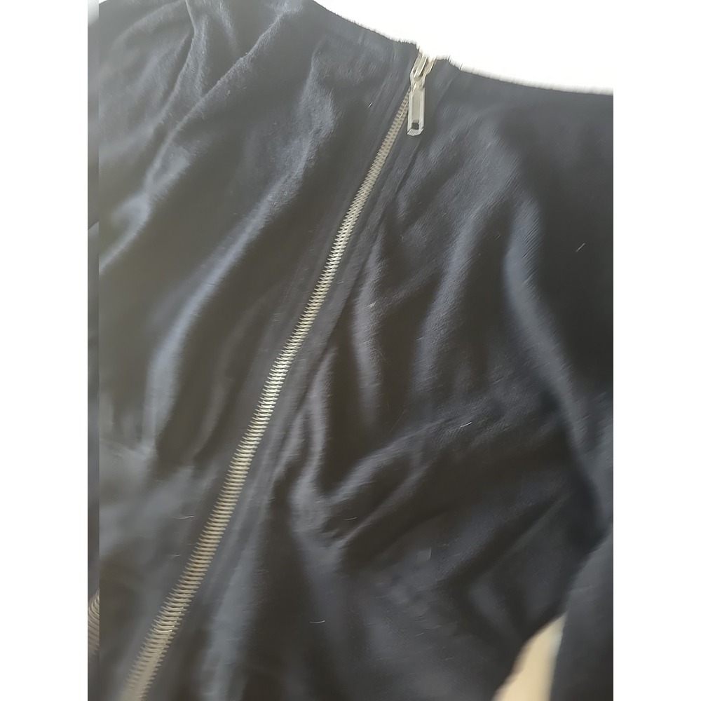 Express Sweater Dress Black With 3/4 Sleeves Zipper Embellishment On Back Size M - Picture 5 of 5